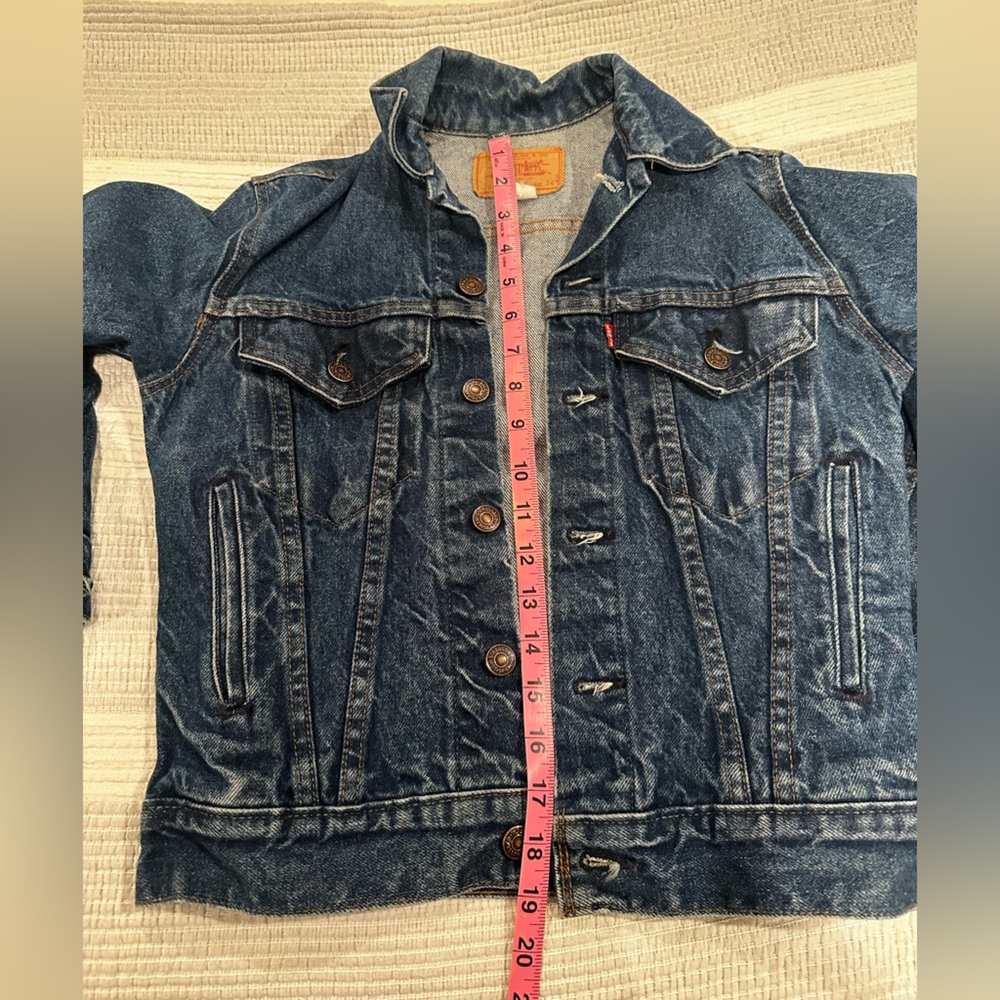 Vintage Levi's Classic Blue Denim Jacket size kids 14 or women’s xs - Picture 5 of 5